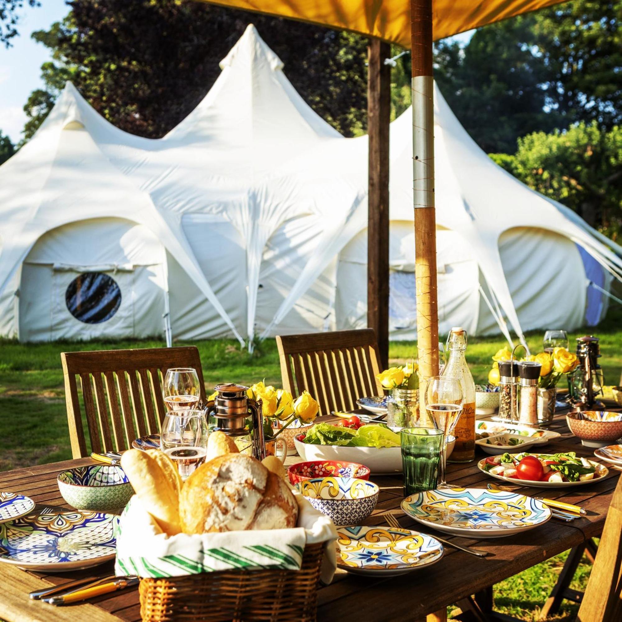 Stargazer Glamping Uk The Mahal 8 People Luxury tent Ross-on-Wye