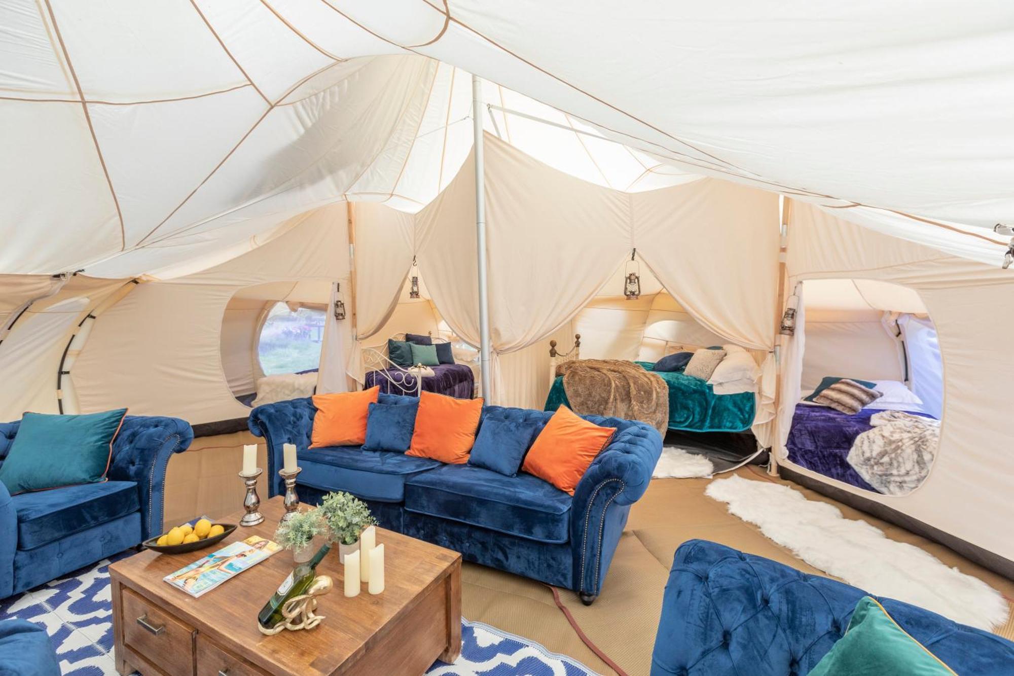 Stargazer Glamping Uk The Mahal 8 People Luxury tent Ross-on-Wye